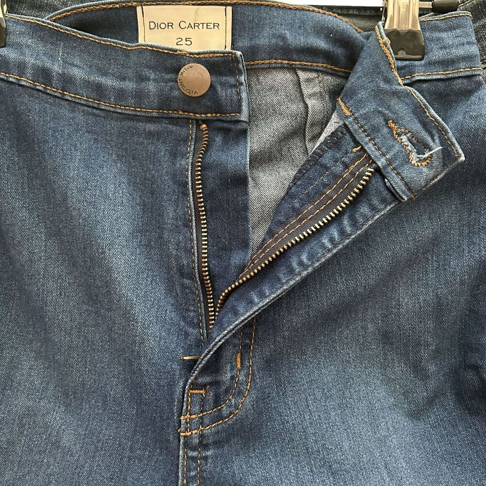 Dior Carter Women's Bell 15" Bottom Flare Distressed Jeans, Size 25 #J4-1581 - Picture 3 of 12